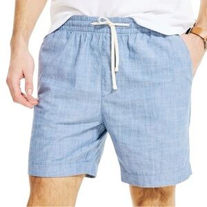Nautica Mens Textured Pull-On Boardwalk Classic Fit Shorts Blue Size 2XL